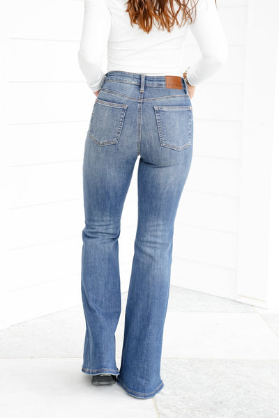 Luxoré Mid Rise Flare Jeans with FlexFit™