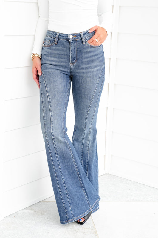 Luxoré Mid Rise Flare Jeans with FlexFit™