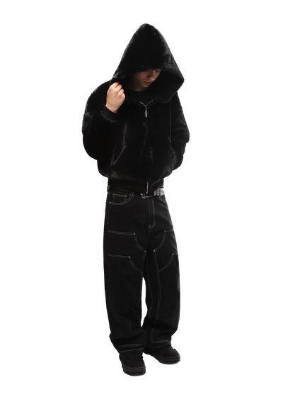 Reversible Fur Hoodie