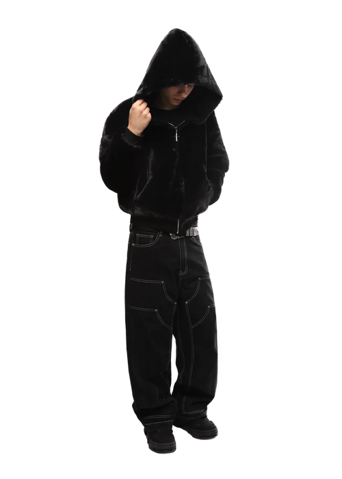 Reversible Fur Hoodie
