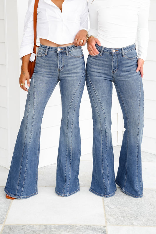 Luxoré Mid Rise Flare Jeans with FlexFit™