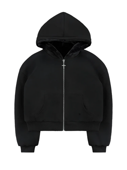 Reversible Fur Hoodie