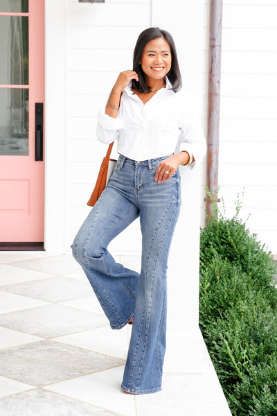 Luxoré Mid Rise Flare Jeans with FlexFit™